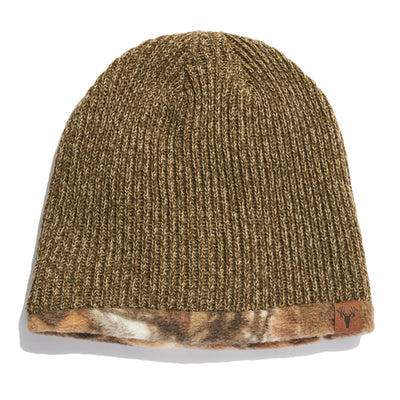 Reversible Fleece Lined Beanie - Realtree Xtra®, Canteen color.