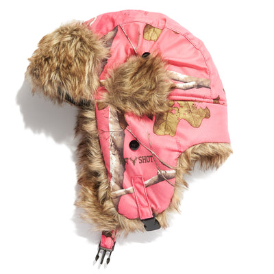 Youth "Sabre" Insulated Trapper - Realtree® Exclusives in Bright Pink color.