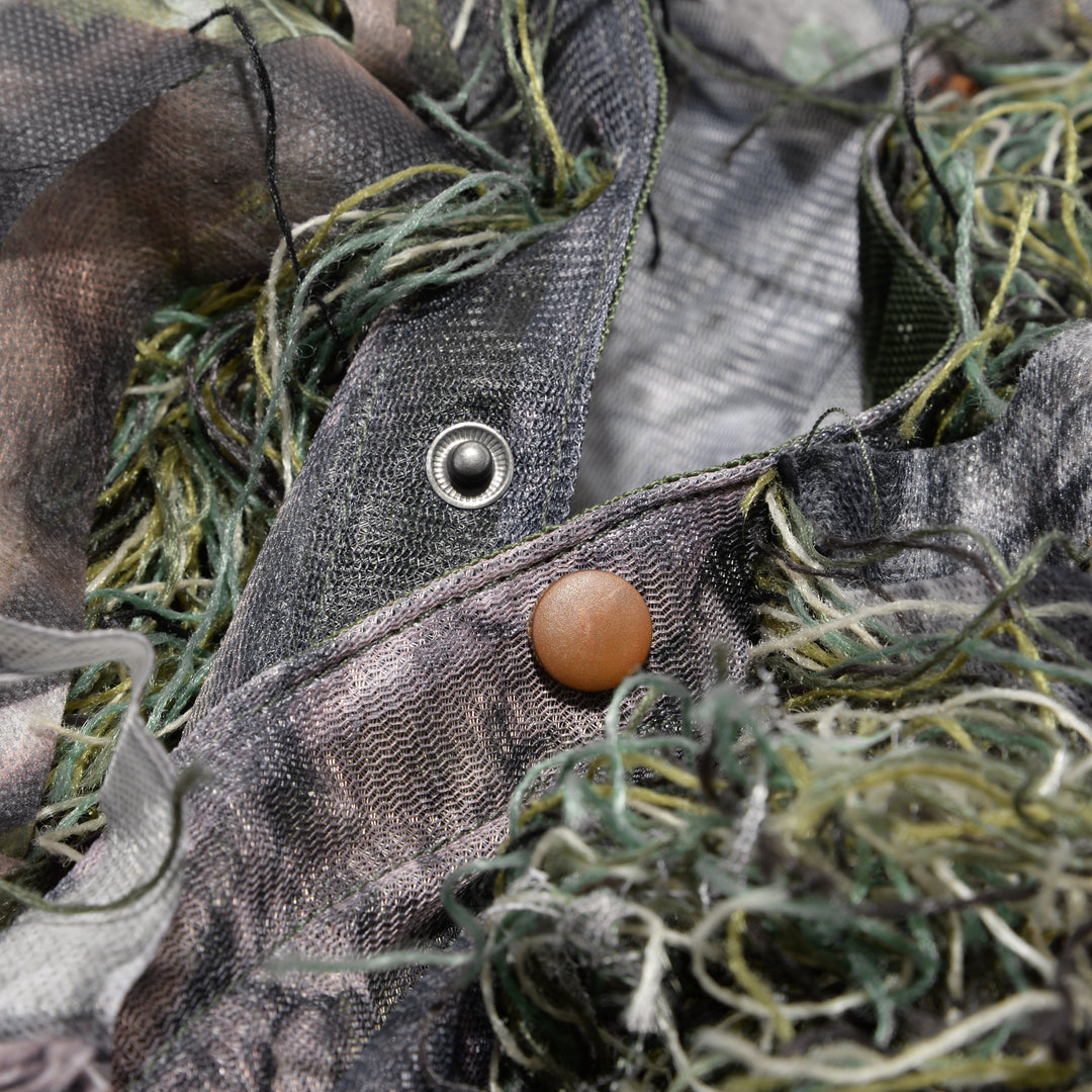 Beler Ghillie Pak voor kinderen en heren, 5-delig 3D-camouflagepak, jachtkleding, camouflagepak voor jacht, bos en tactische inzetstukken, camouflageset met jas, broek en hoofd (bosgroen, S Beler Ghillie Pak voor kinderen en heren, 5-delig 3D-camouflagepak, jachtkleding, camouflagepak voor jacht, bos en tactische inzetstukken, camouflageset met jas, broek en hoofd (bosgroen, S