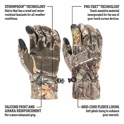 HOT SHOT Men s Camo Swiftstrike Pro Text Gloves Realtree Edge Outdoor Hunting Camouflage Gear