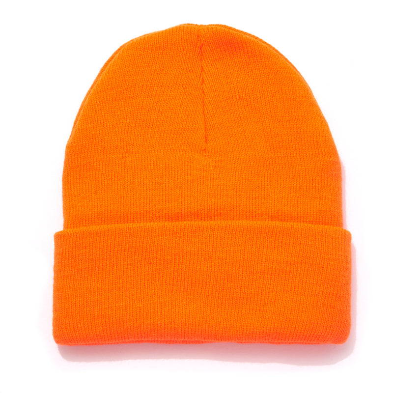Insulated Blaze Orange Beanie Hunting Cap w/ 3M Thinsulate